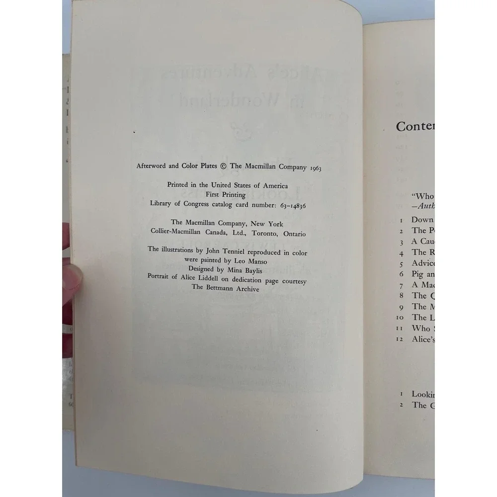 VTG Alice's Adventures In Wonderland & Through The Looking-Glass HC‎ 1963 USA